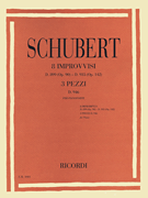 Eight Impromptus - D 899, Op. 90, - D 935, Op.142 and Three Pieces - D 946 piano sheet music cover